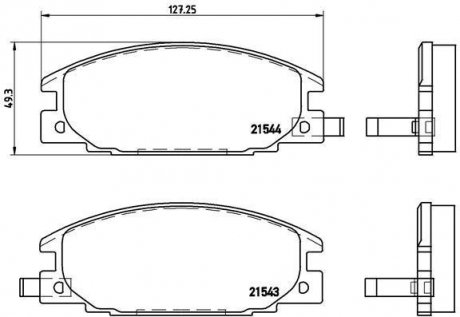 Тормозные колодки, дисковый тормоз.) BREMBO P59015