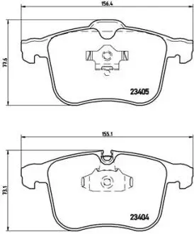 Тормозные колодки, дисковый тормоз.) BREMBO P59046