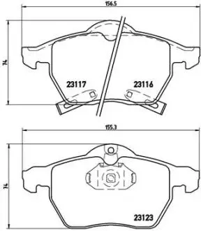 Гальмівні колодки дискові BREMBO P59 048