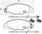Гальмівні колодки, дискове гальмо (набір) BREMBO P61061 (фото 1)