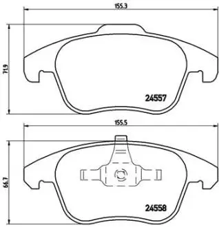 Тормозные колодки, дисковый тормоз.) BREMBO P61086