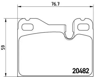 Гальмівні колодки, дискове гальмо (набір) BREMBO P65003