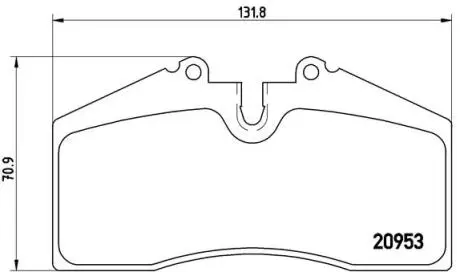 Гальмівні колодки, дискове гальмо (набір) BREMBO P65005