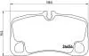 Комплект гальмівних колодок задн, PORSCHE 911, 911 TARGA 3.6/3.8/4.0 03.06-12.12 BREMBO P65022 (фото 1)
