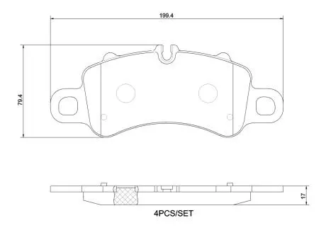 Комплект гальмівних колодок BREMBO P 65 041