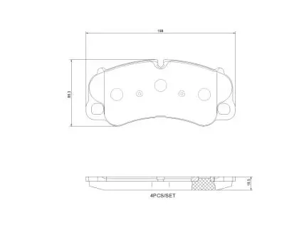 Комплект гальмівних колодок BREMBO P 65 054