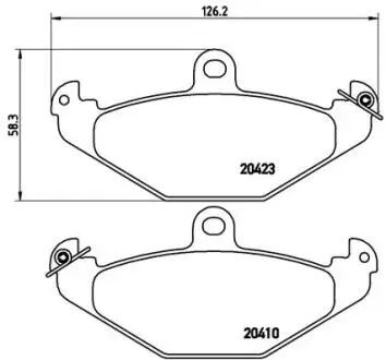 Тормозные колодки, дисковый тормоз.) BREMBO P68017