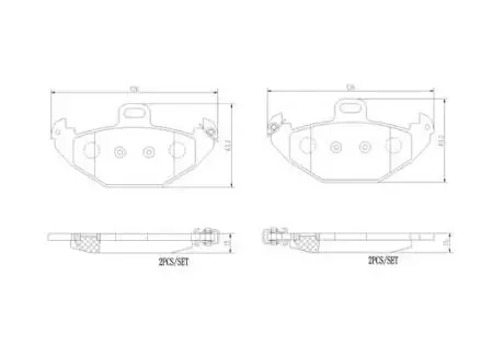 Тормозные колодки, дисковый тормоз.) BREMBO P68021