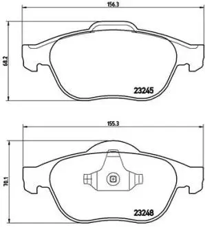 Гальмівні колодки дискові BREMBO P68 032