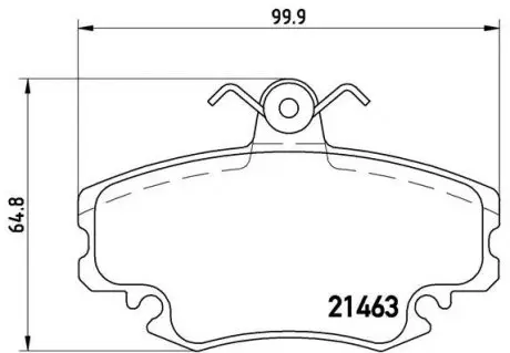 Комплект гальмівних колодок з 4 шт. дисків BREMBO P68 038