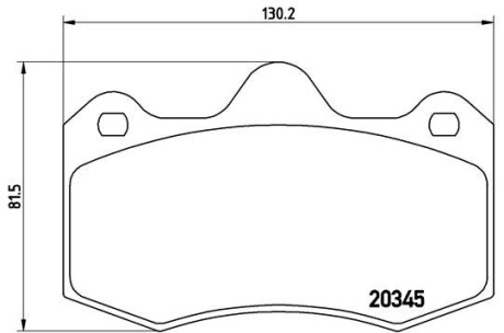 Гальмівні колодки, дискове гальмо (набір) BREMBO P68051