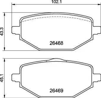 Гальмівні колодки дискові BREMBO P68 076