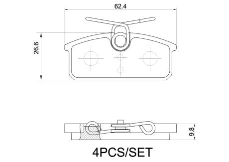 Комплект гальмівних колодок BREMBO P 68 077