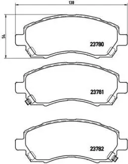 Гальмівні колодки, дискове гальмо (набір) BREMBO P78009