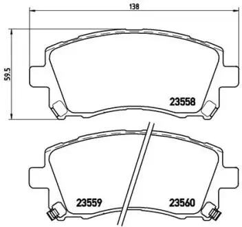 Гальмівні колодки, дискові BREMBO P 78 010X