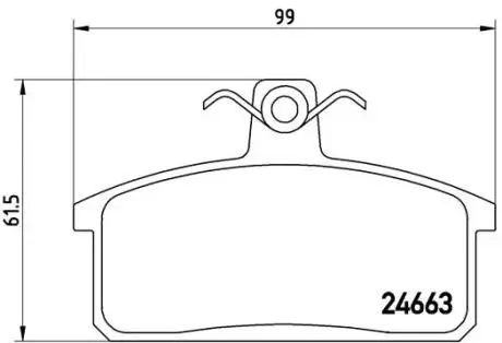 Тормозные колодки, дисковый тормоз.) BREMBO P79007