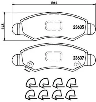 Тормозные колодки, дисковый тормоз.) BREMBO P79015