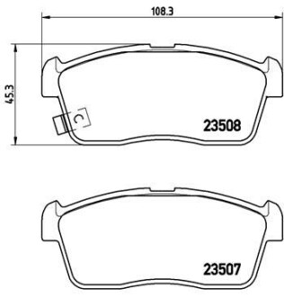 Гальмівні колодки, дискове гальмо (набір) BREMBO P79020