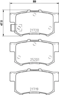 Колодки гальмівні дискові, к-кт. BREMBO P79027