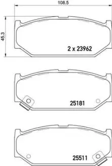 Гальмівні колодки дискові BREMBO P79031
