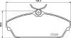Комплект гальмівних колодок передн, TATA INDICA, LOADBETA, SAFARI, SIERRA, TELCOLINE, XENON 1.4-3.0D 08.94- BREMBO P82003 (фото 1)