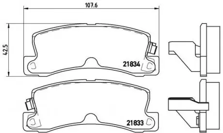 Колодки гальмівні дискові BREMBO P83 015
