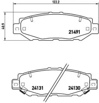 Тормозные колодки, дисковый тормоз.) BREMBO P83038
