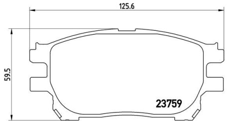 Гальмівні колодки, дискове гальмо (набір) BREMBO P83070