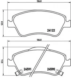Колодки гальмівні дискові BREMBO P83 079