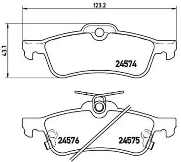Тормозные колодки, дисковый тормоз.) BREMBO P83087