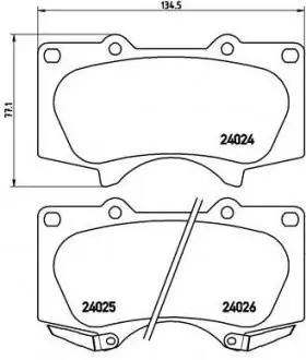 Гальмівні колодки дискові BREMBO P83 102