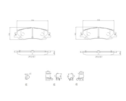 Комплект гальмівних колодок BREMBO P83192