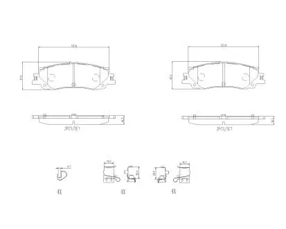 Комплект гальмівних колодок BREMBO P83192