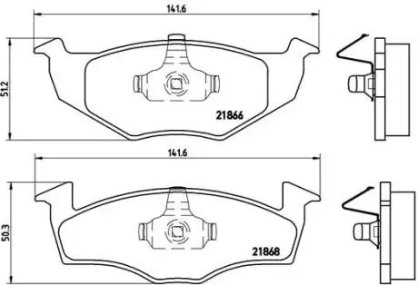 Тормозные колодки, дисковый тормоз.) BREMBO P85030