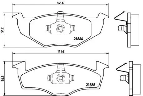 Тормозные колодки, дисковый тормоз.) BREMBO P85031