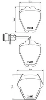 Тормозные колодки дисковые BREMBO P85 054