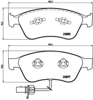 Гальмівні колодки, дискове гальмо (набір) BREMBO P85087 (фото 1)