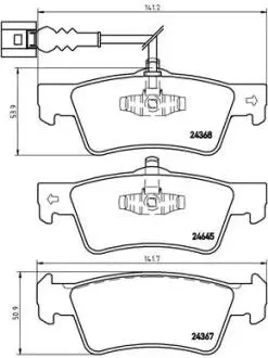 Тормозные колодки дисковые зад. VW Multivan, T5 1.9TDI/2.5TDI/3.2i V6 4-motion 04.03-11.09 BREMBO P85091