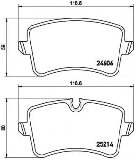 Тормозные колодки дисковые BREMBO P85 119