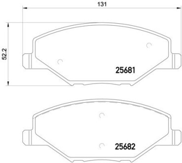 Тормозные колодки (передние) Skoda Fabia II/III 07-/VW Polo 10- BREMBO P85121X