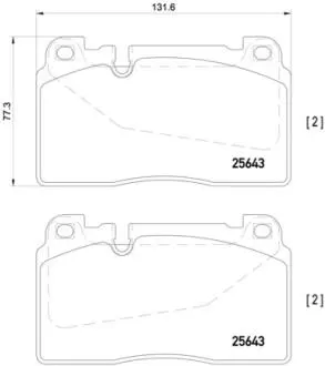 Гальмівні колодки дискові BREMBO P85 123