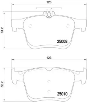 Гальмівні колодки, дискові BREMBO P 85 125E