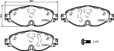 Гальмівні колодки CADDY ALLTRACK nadwo BREMBO P85147X