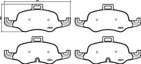 Гальмівні колодки, дискові BREMBO P 85 160