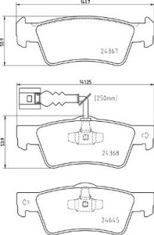 Тормозные колодки дисковые BREMBO P85 163 (фото 1)