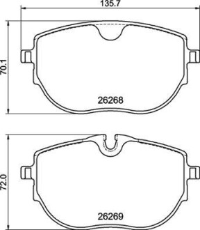 Комплект тормозных колодок BREMBO P 85 187 (фото 1)