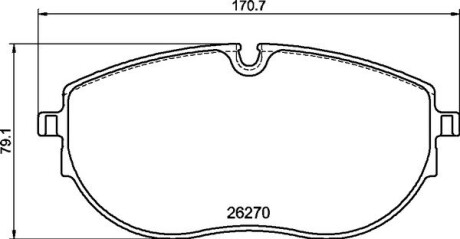 Тормозные колодки дисковые BREMBO P85 188 (фото 1)