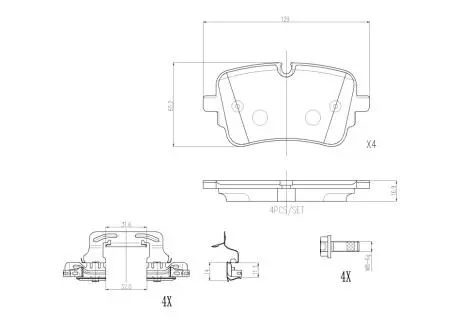 Тормозные колодки дисковые BREMBO P85 190