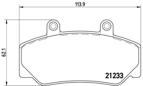 Тормозные колодки, дисковый тормоз.) BREMBO P86006