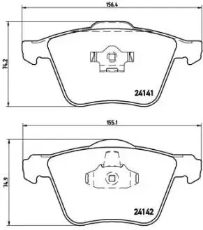 Тормозные колодки дисковые BREMBO P86 018